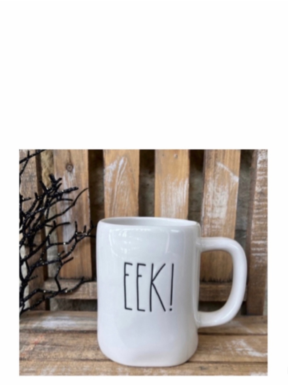 NEW Rae Dunn Halloween Double Sided EEK Mug 👻